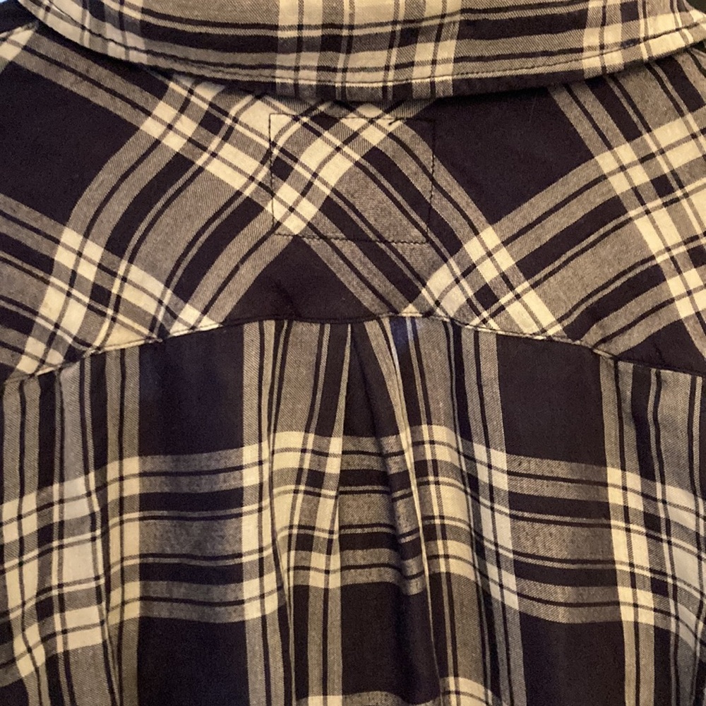 Rails Navy and White Plaid Button Down Shirt - Picture 9 of 9